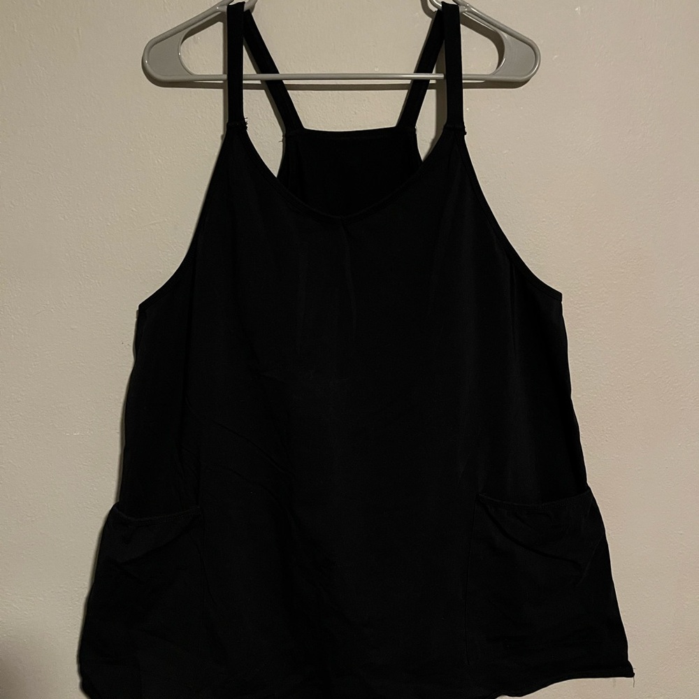 Black Women's Tank Dress Built-in bra